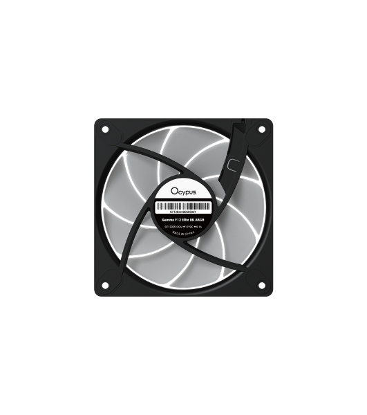 Вентилятор для корпуса Ocypus Gaммa F12 Elite BK ARGB, 120x120x25мм, 4-PIN PWM, 600-1800 RPM, 26 DBA MAX, HYDRO BEARING