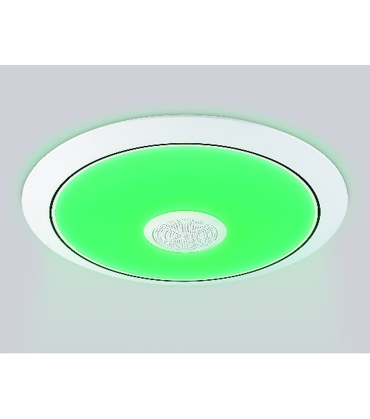 Музыкальный светодиодный светильник Ambrella light FZ710 WH белый IP20 40W 3000-6500K+RGB Music 370*56 (ПДУ ИК)