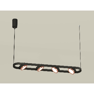 Светильник Ambrella light XB9164103/4 SBK/PPG черный песок/золото розовое полированное GX53 (C9164, N8126)