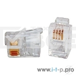 Коннектор Gembirdконнектор телефонный RJ11 6P4C (100 шт. в уп.!!!), фото 1