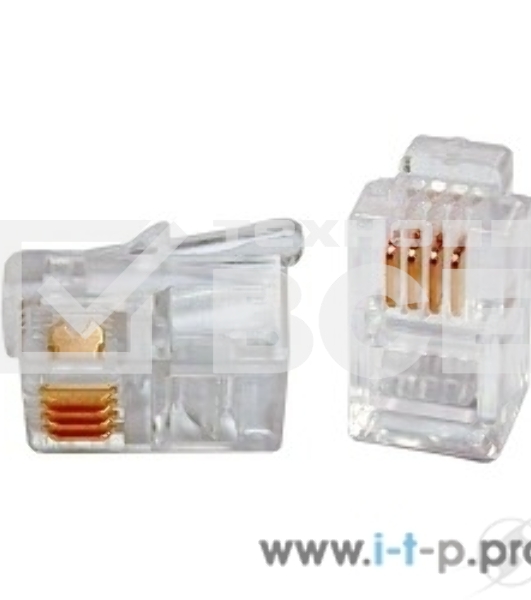 Коннектор Gembirdконнектор телефонный RJ11 6P4C (100 шт. в уп.!!!)