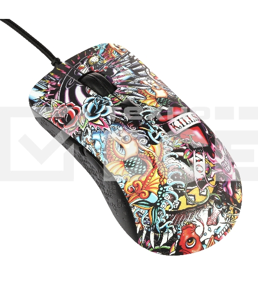 Мышь проводная Qumo Splash M40 черный, 3200 dpi, USB, кнопки - 6