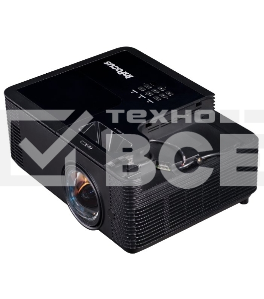 Проектор INFOCUS IN136ST DLP, 4000 ANSI Lm,WXGA (1280x800), 28500:1, 0.521:1, 3.5mm in,Composite video, VGA, HDMI 1.4a x3 (поддержка 3D), USB-A (для SimpleShare и др.), лампа 15000ч.(ECO mode),3.5mm out, Monitor out(VGA),RS232,RJ45,21дБ, 4,5 кг.