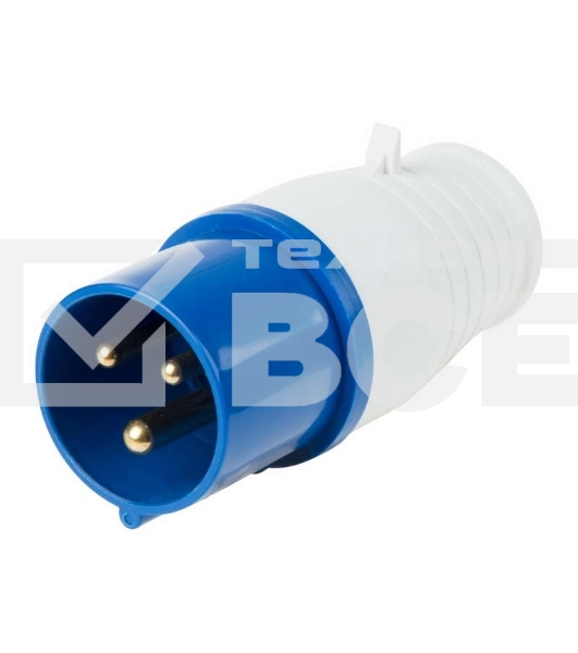 Вилка 013 переносная 2Р+РЕ 16А 220В IP44 Rexant