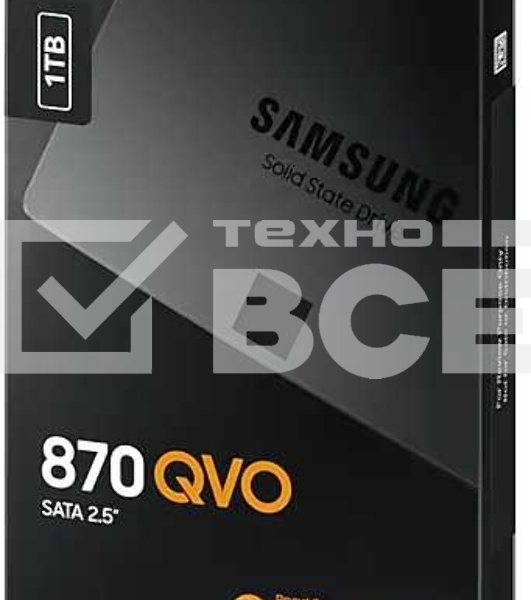 Накопитель SSD Samsung 870 QVO, 1TB, SATA III, 2.5