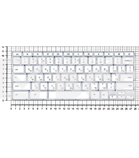 Клавиатура для ноутбука HP Chromebook 14A-NA белый