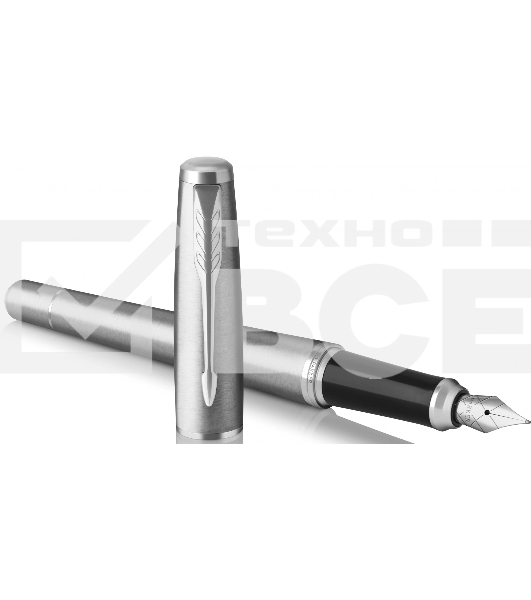 Ручка перьевая Parker Urban Core F200 (1931605) Metro Metallic CT M сталь нержавеющая подар.кор.