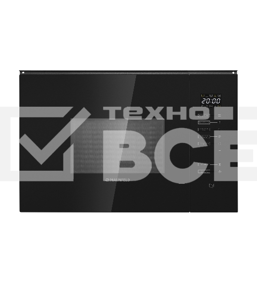 Микроволновая печь встраиваемая Maunfeld MBMO925SGB09 черный, 25 л, 1450 Вт, переключатели -сенсор