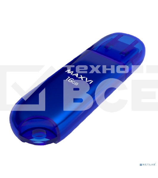 Флешка USB Maxvi P1 (FD16GBUSB20C10P1 blue), 16Gb, USB 2.0, R/W 12/5, синий