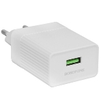 Сетевое зарядное устройство BOROFONE (6931474728296) BA47A Mighty 1USB QC3.0 белый, фото3