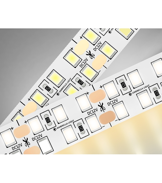 Светодиодная лента Ambrella light GS1701 2835 240Led/ 24W m/ 12V IP20 3000K/ 5000*10*1.2mm (2 конт.)