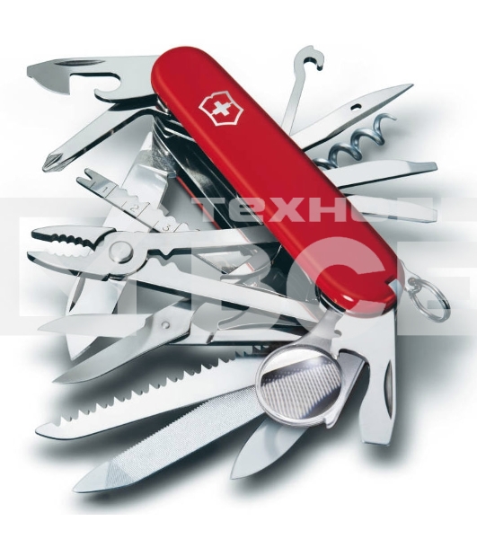 Нож перочинный Victorinox SwissChamp (1.6795) 91мм 33функций красный карт.коробка