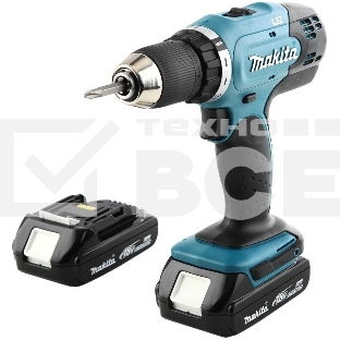 Дрель-шуруповерт Makita DDF453SYE Дрель ак {18В,2х1.5Ач Li-ion,БЗП-13мм,0-400\1300об\м,42\27Нм,1.8кг,чем}