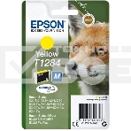 Картридж струйный EPSON T1284 (C13T12844012/C13T12844011) желтый для S22/SX125/SX425/BX305, фото 1