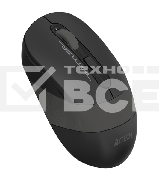 Мышь беспроводная A4Tech Fstyler FG10 черный/серый, 2000 dpi, радиоканал, USB, кнопки - 4