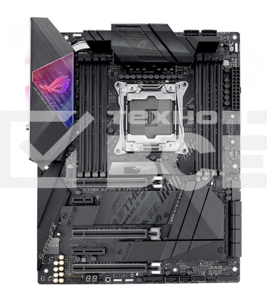 Материнская плата ASUS ROG STRIX X299-E GAMING II, LGA 2066, Intel X299, 8xDDR4, 8xSATA, 3xM.2, 1xPCIe 3.0 x8, 2xPCIe 3.0 x16, 1xPCIe x4, 1xPCIe x1, 2x 2.5Gb LAN, 1xUSB 3.2 Gen 2, 3xUSB 3.2 Gen 2, 2xUSB 2.0, 5x3.5 мм, 7.1, ATX