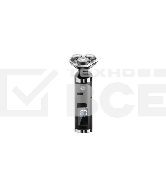 Бритва Centek CT-2175 (черн) ротор 4D, ВЛАЖНОЕ БРИТЬЁ, 3 плав.головки, USB, зарядка 1 час, подставка