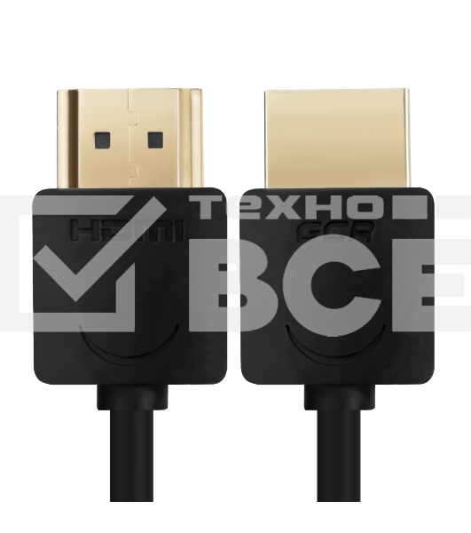 Кабель Greenconnect SLIM 1.5m HDMI 2.0, черный Slim, OD3.8мм, HDR 4:2:2, Ultra HD, 4K 60 fps 60Hz, 3D, AUDIO, 18.0 Гбит/с, 32/32 AWG, GCR-51595
