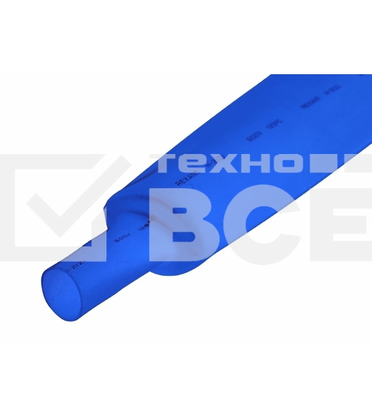 Термоусаживаемая трубка Rexant 50,0/25,0 мм, синяя, упаковка 10 шт. по 1 м