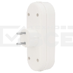 Тройник электрический линейный 6-10 А без заземления белый Rexant, фото4