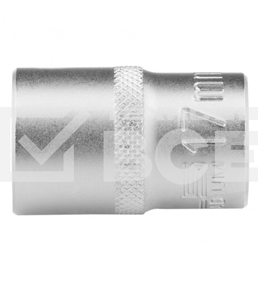Головка торцевая, 17 мм, 12-гранная, CrV, под квадрат 1/2