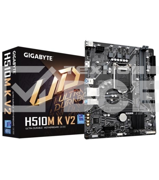 Материнская плата Gigabyte H510M K V2 (rev. 2.0), LGA 1200, Intel Q470, 2xDDR4, 2xSATA, 1xM.2, 1xPCIe 3.0 x16, 1xPCIe 3.0 x1, 1xHDMI, 1x 1Gb LAN, 2xUSB 3.2 Gen 1, 4xUSB 2.0, 3x3.5 мм, 7.1, Micro ATX