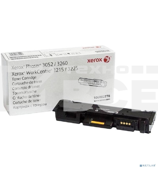 Картридж лазерный Xerox 106R02778 черный для Xerox Ph 3052/3260/WC 3215/3225 3000 стр.(Channels)