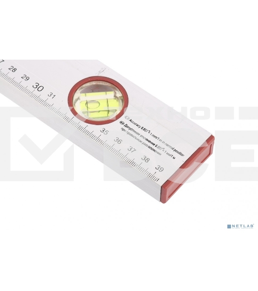 Уровень алюминиевый Sparta 400 мм, 3 глазка, линейка