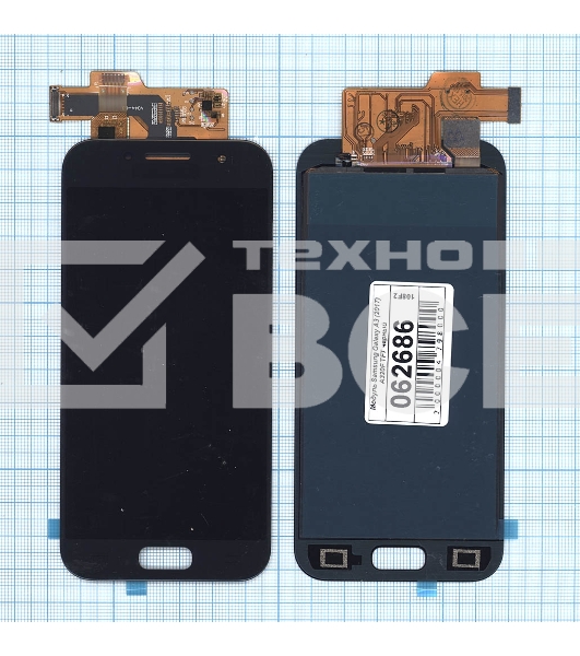 Дисплей для Samsung Galaxy A3 (2017) SM-A320F в сборе с тачскрином (TFT), черный