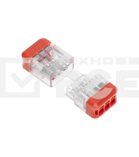 Экспресс-клемма Rexant СМК 2273-203R проходная разъемная 3 полюса 0,5-2,5мм² (50 шт/уп)