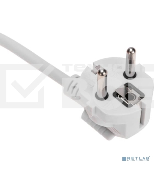 Удлинитель STANDARD 6 гнезд, 5м, 3х1,0мм², с/з, белый REXANT