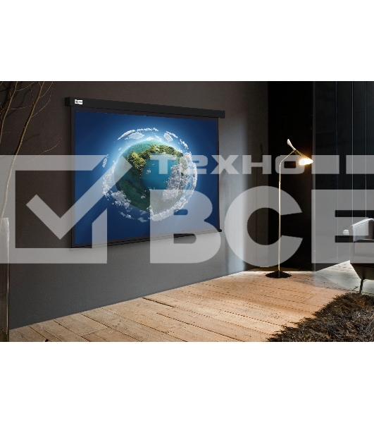 Экран Cactus 127x127см Wallscreen CS-PSW-127X127-BK 1:1 настенно-потолочный рулонный черный