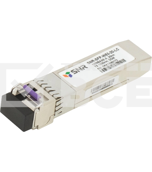 Модуль SNR SFP WDM, дальность до  20км (14dB), 1550нм
