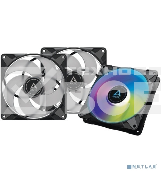 Комплект вентиляторов для корпуса Arctic P14 PWM PST A-RGB (3 шт.) черный, 140 мм, 1900 об/мин, 22.5 дБ, 4 pin