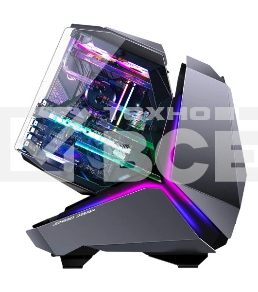 Корпус без блока питания JONSBO MOD-5, Full-Tower, TG, no fans, 2xUSB-A 3.0 + 1xUSB-C 3.2, ATX, mATX, mITX Gray