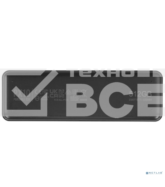 Внешний SSD 512Gb Silicon Power PX10, External, USB TypeC 3.2, черный, read/write 1050/1050 Mb/s