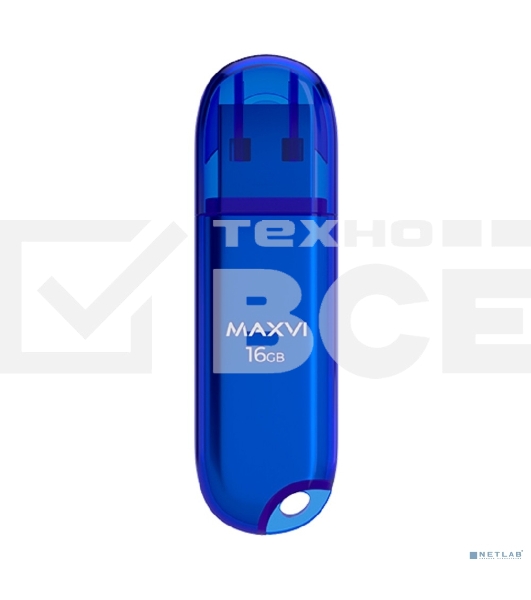 Флешка USB Maxvi P1 (FD16GBUSB20C10P1 blue), 16Gb, USB 2.0, R/W 12/5, синий