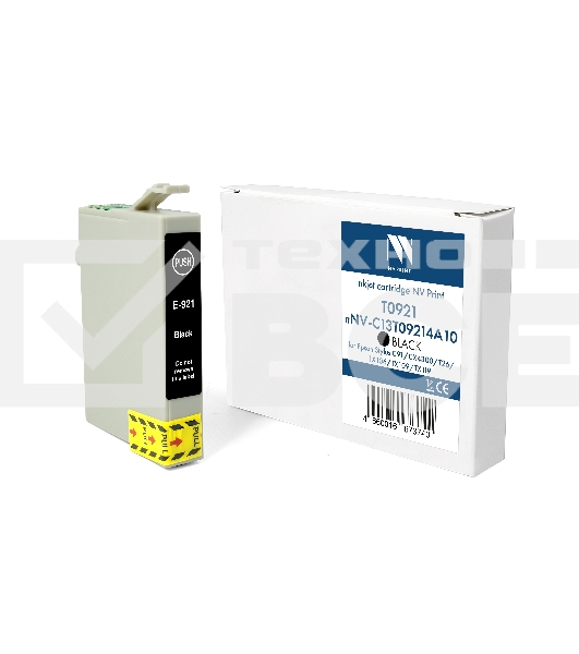 Картридж струйный NVPrint T0921 (NV-C13T09214A10) черный для Epson Stylus C91/CX4300/T26/TX106/TX109/TX119 (15 мл) совместимый
