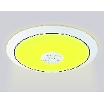 Музыкальный светодиодный светильник Ambrella light FZ710 WH белый IP20 40W 3000-6500K+RGB Music 370*56 (ПДУ ИК), фото 1