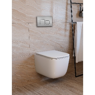 Инсталляция с унитазом комплект BAU PRO 6 в 1: унитаз подвесной безободковый торнадо Bau Dream 51х35, быстросъемное сиденье микролифт, кнопка смыва BAU Soul, хром