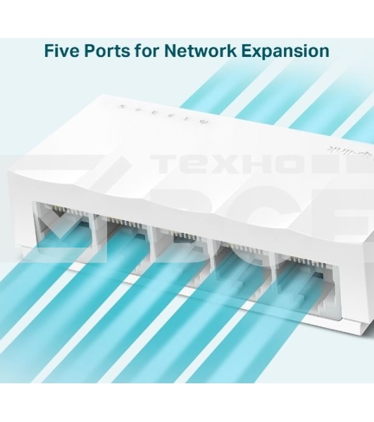 Коммутатор роутер TP-Link LS1005, 5 портов Ethernet 100 Мбит/с