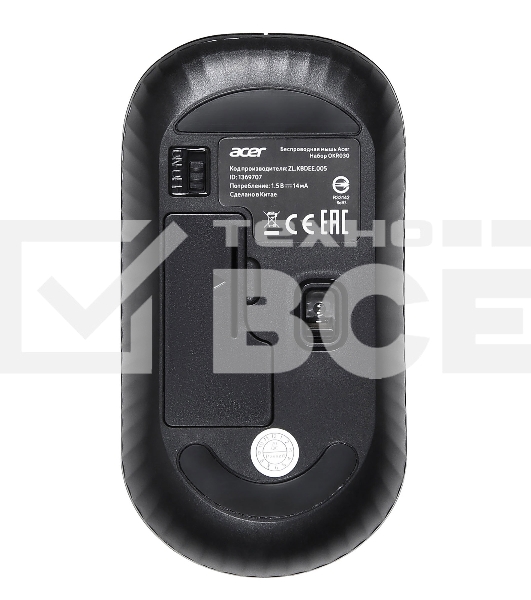 Комплект клавиатура и мышь Acer OKR030 [ZL.KBDEE.005] Combo wilreless USB slim black