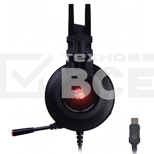 Наушники с микрофоном A4 Bloody G525 черный 2м мониторные оголовье (G525 BLACK)