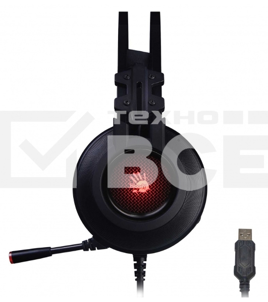 Наушники с микрофоном A4 Bloody G525 черный 2м мониторные оголовье (G525 BLACK)