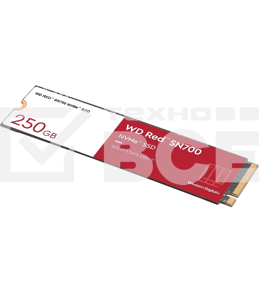 Накопитель SSD Western Digital Red SN700, 250GB, PCIe 3.0 x4, M.2 2280, NVMe, R/W 3100/1600