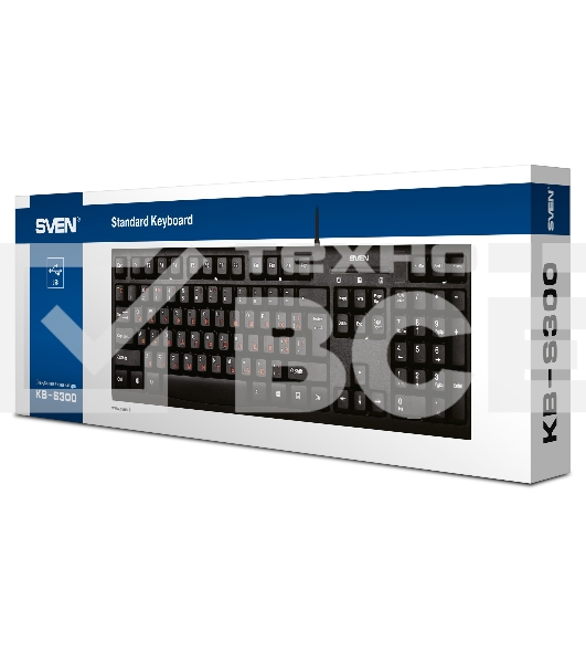 Клавиатура проводная SVEN KB-S300/USB/WIRED/Black