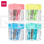 Точилка для карандашей ручная Deli E0574 Cubic 1 отверстие пластик ассорти дисплей, фото5