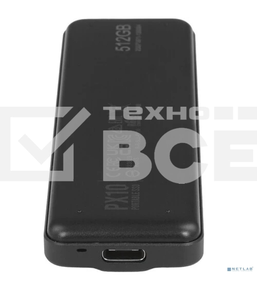 Внешний SSD 512Gb Silicon Power PX10, External, USB TypeC 3.2, черный, read/write 1050/1050 Mb/s