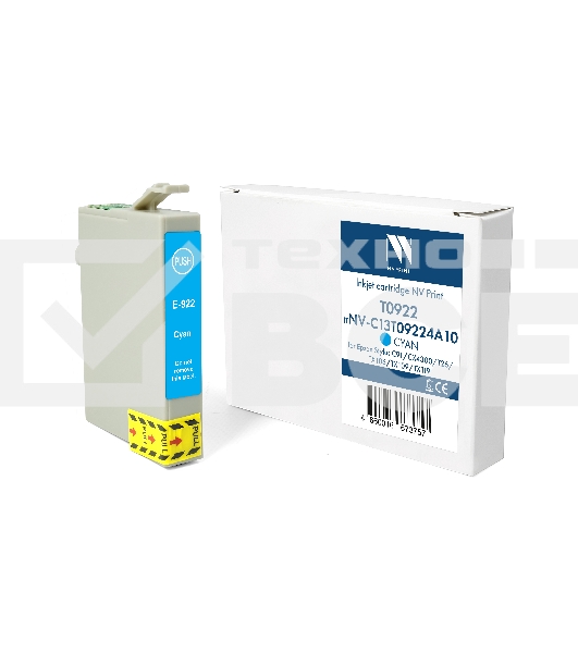 Картридж струйный NVPrint T0922 (NV-C13T09224A10) Cyan для Epson Stylus C91/CX4300/T26/TX106/TX109/TX119 (13.5 мл) совместимый