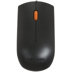 Мышь проводная Lenovo 300 черный, 1600 dpi, USB, кнопки - 3, фото12